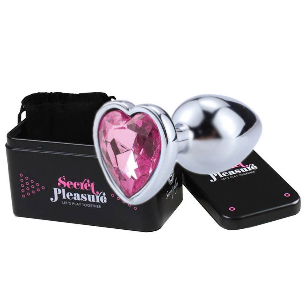 Korek analny, plug do pupy. Kryształ serduszko.