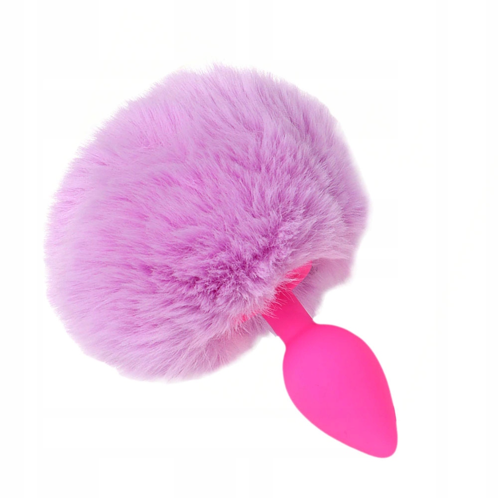 Korek analny silikonowy z kitką.