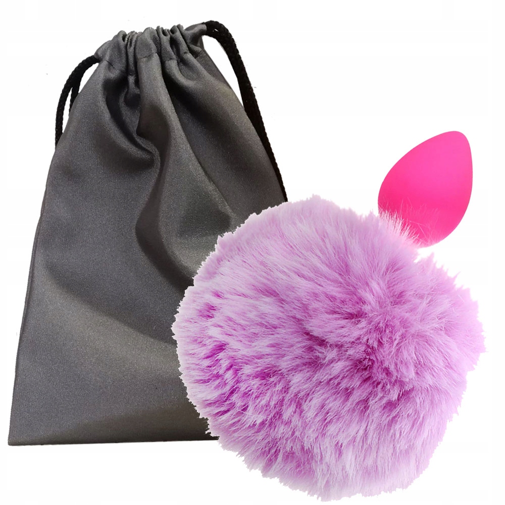 Korek analny silikonowy z kitką.