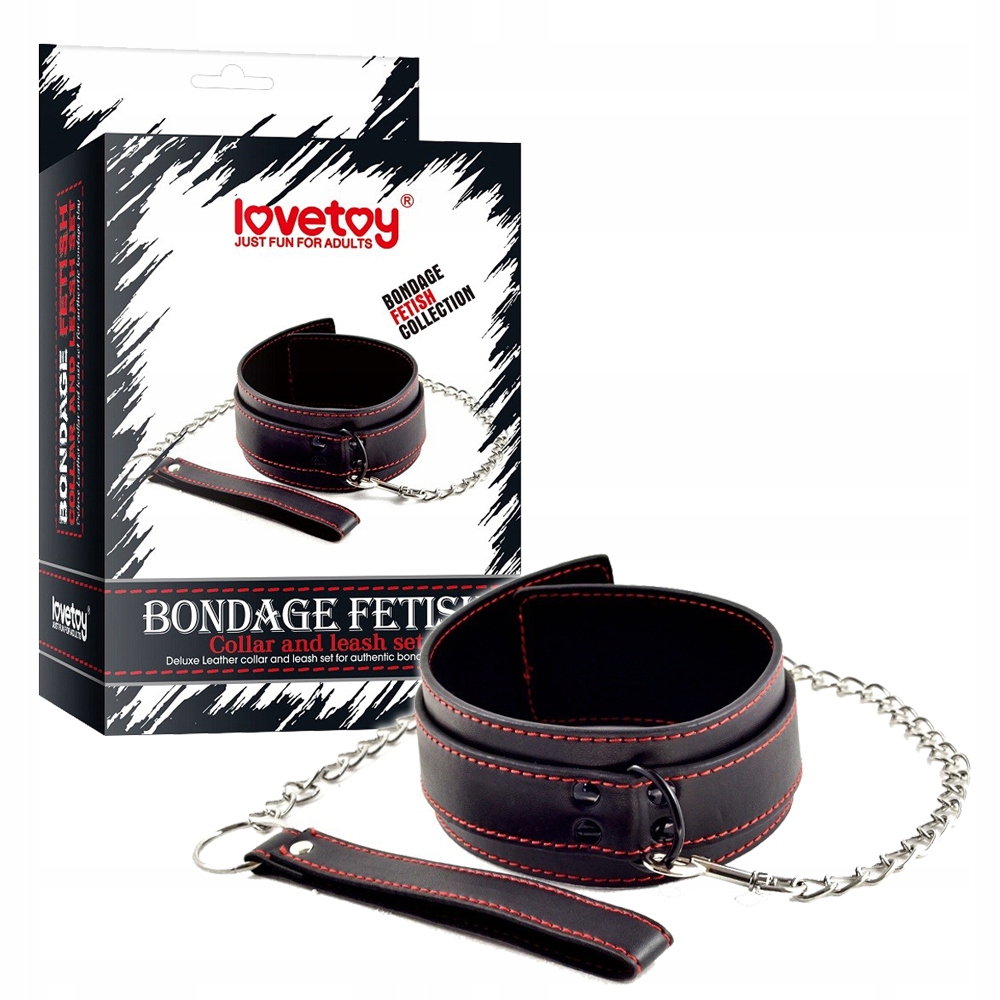 Regulowana obroża BDSM ze smyczą.