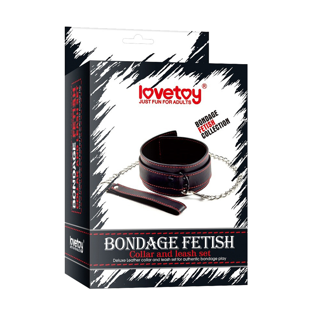 Regulowana obroża BDSM ze smyczą.