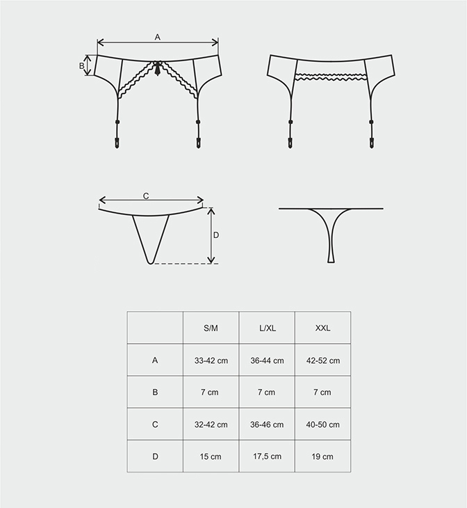 Piękny koronkowy pas Charms do pończoch.