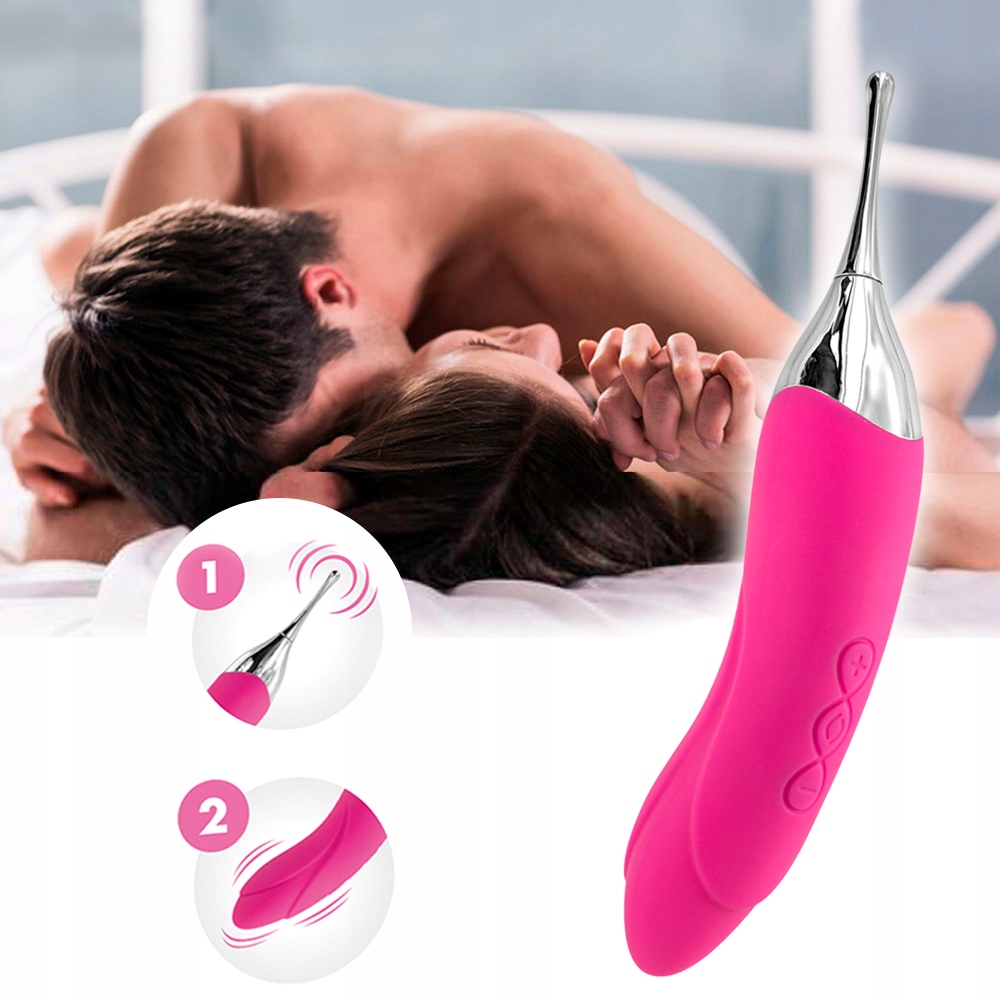 Dwustronny stymulator 2w1. Wibrujący wibrator.