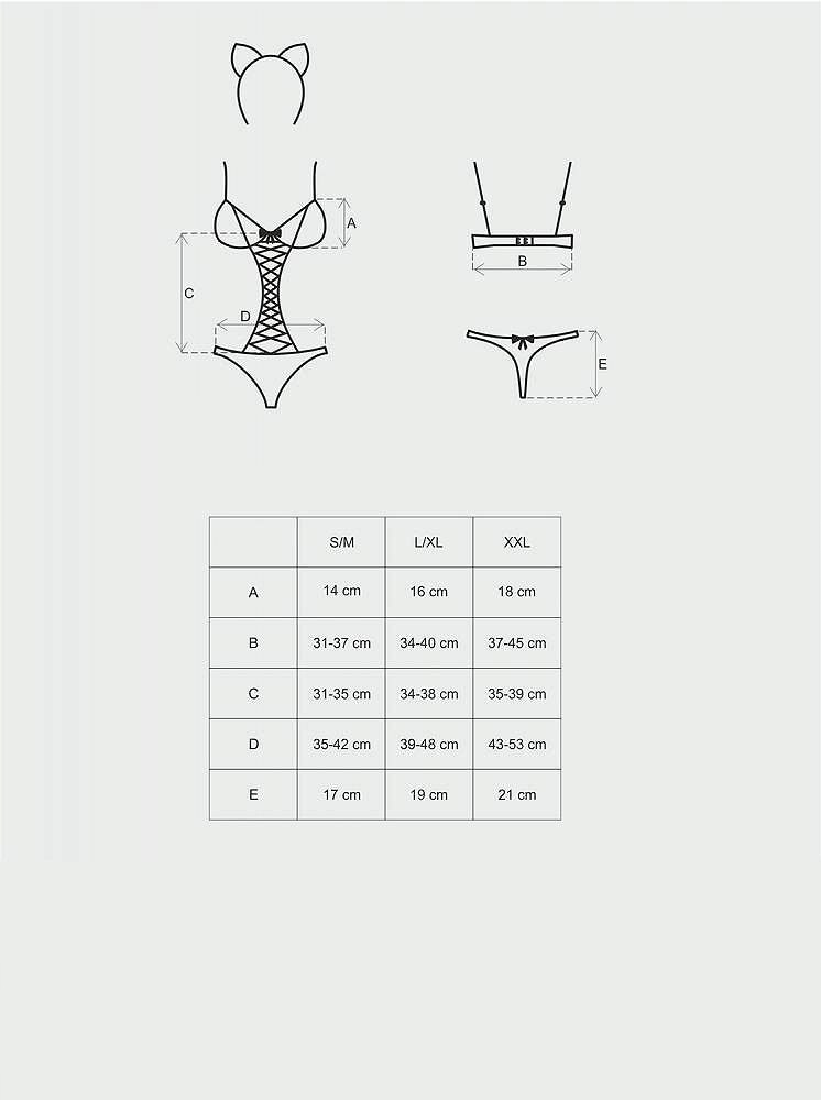 Gepardina. Seksowny kostium 3-częściowy L/XL.