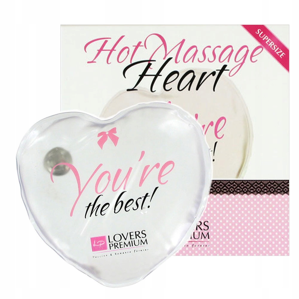 Masaż ciała. Ogrzewacz w kształcie serduszka.