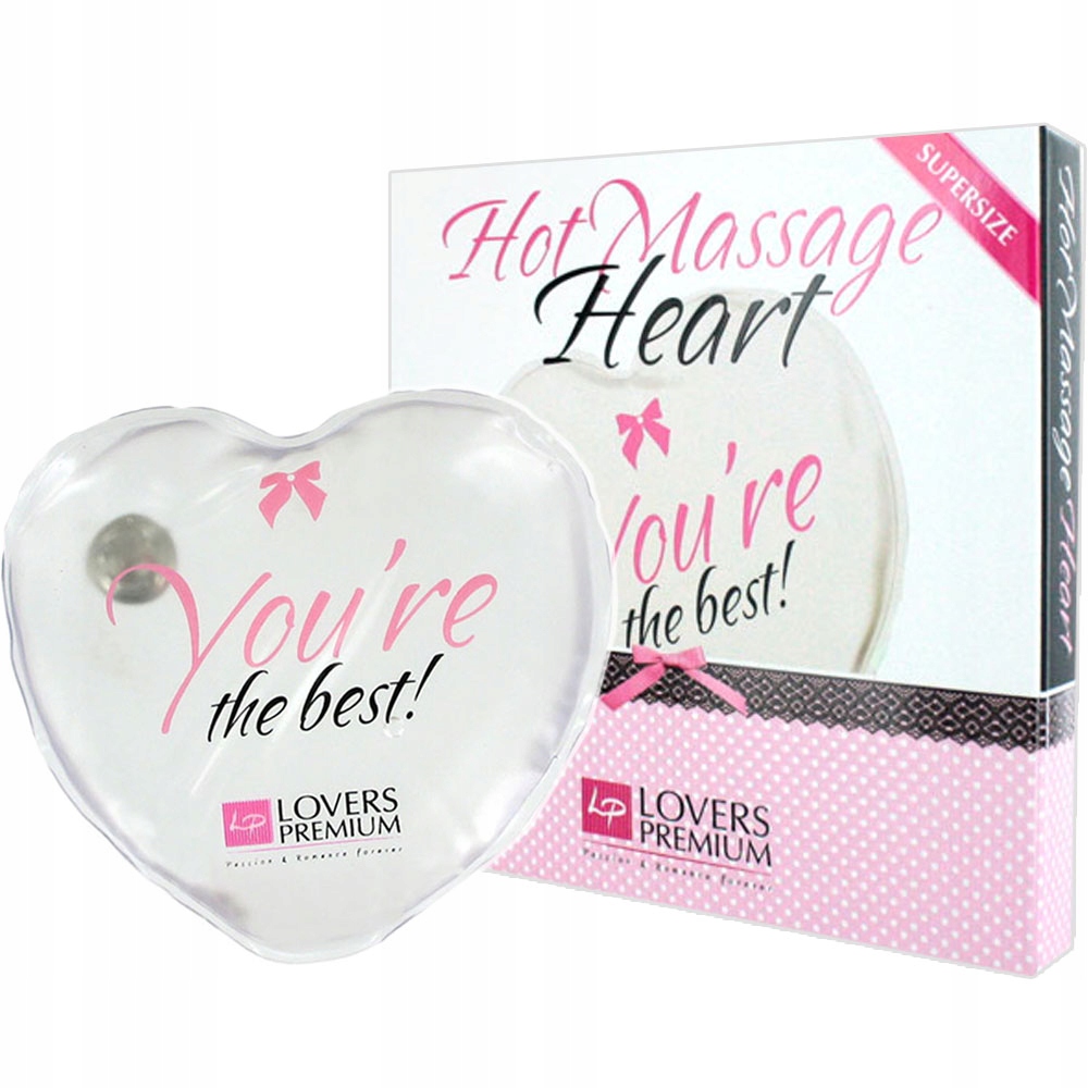 Masaż ciała. Ogrzewacz w kształcie serduszka.