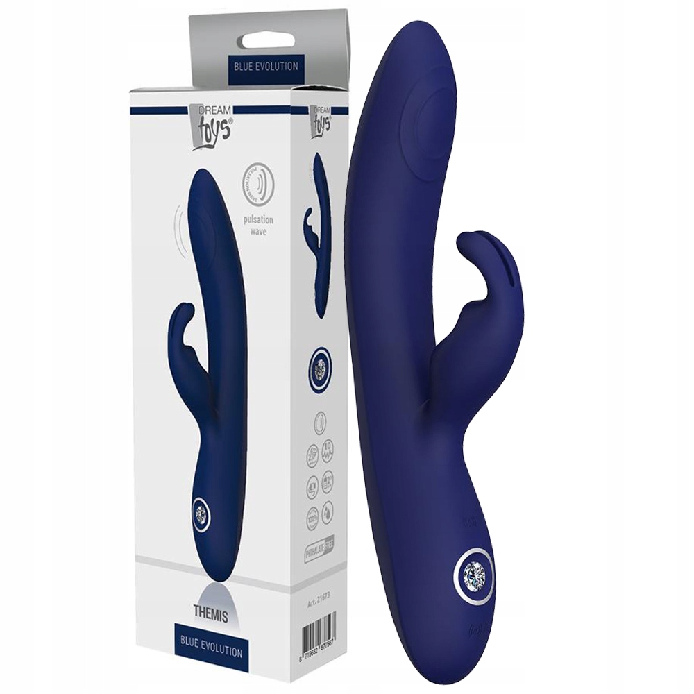 Wibrator stymulujący z pulsacją i króliczkiem.