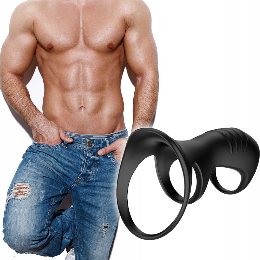 Potrójny pierścień, nakladka na penisa i jądra.