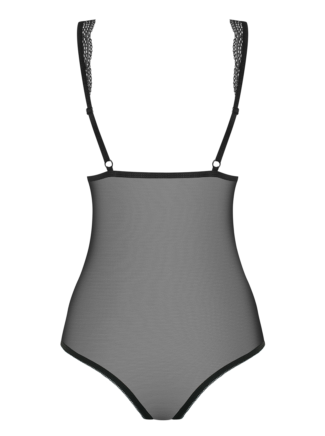 Czarne body 869-TED-1 S/M. Prześwitujące.