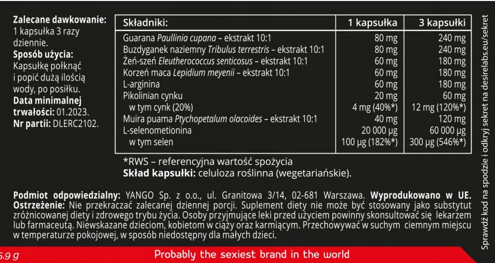 Suplement diety dla mężczyzn. Erect Power