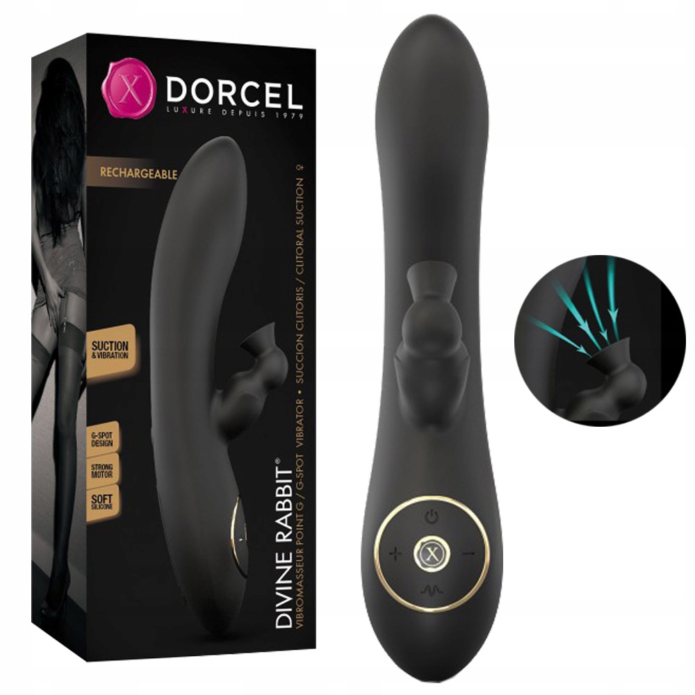 Luksusowy masażer ssący. Wibrator. Perfumy gratis