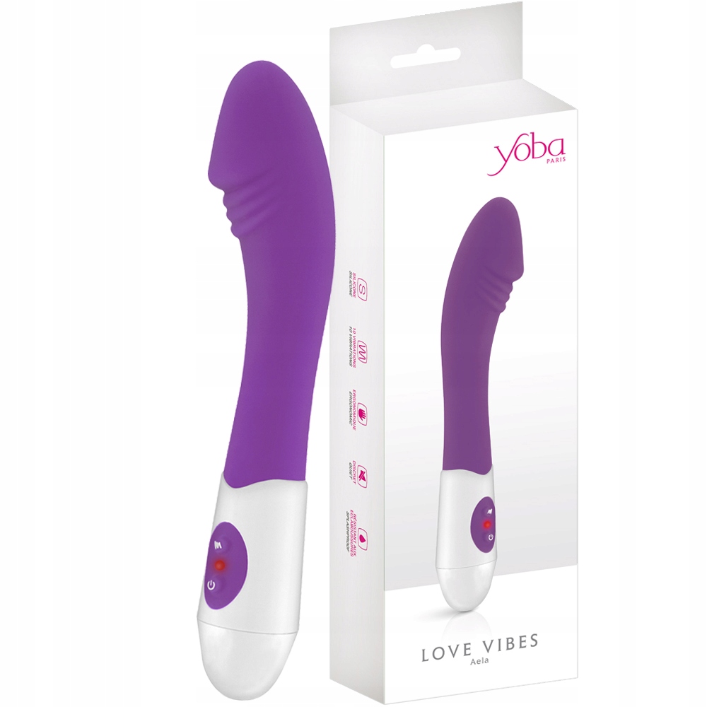 Fioletowy, klasyczny wibrator dla kobiet. Wibracje