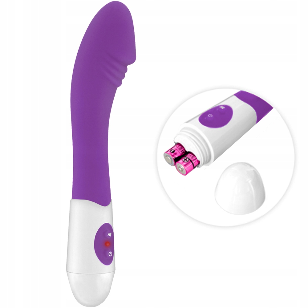 Fioletowy, klasyczny wibrator dla kobiet. Wibracje