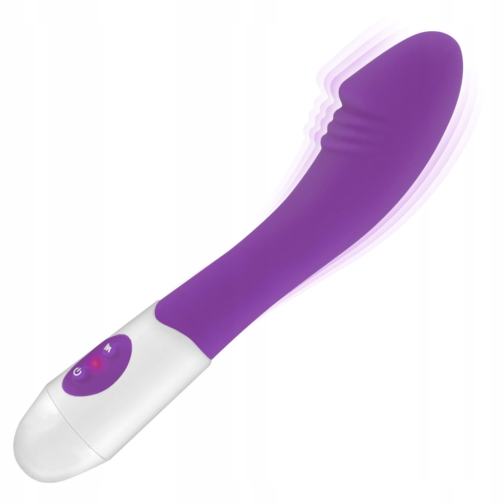 Fioletowy, klasyczny wibrator dla kobiet. Wibracje