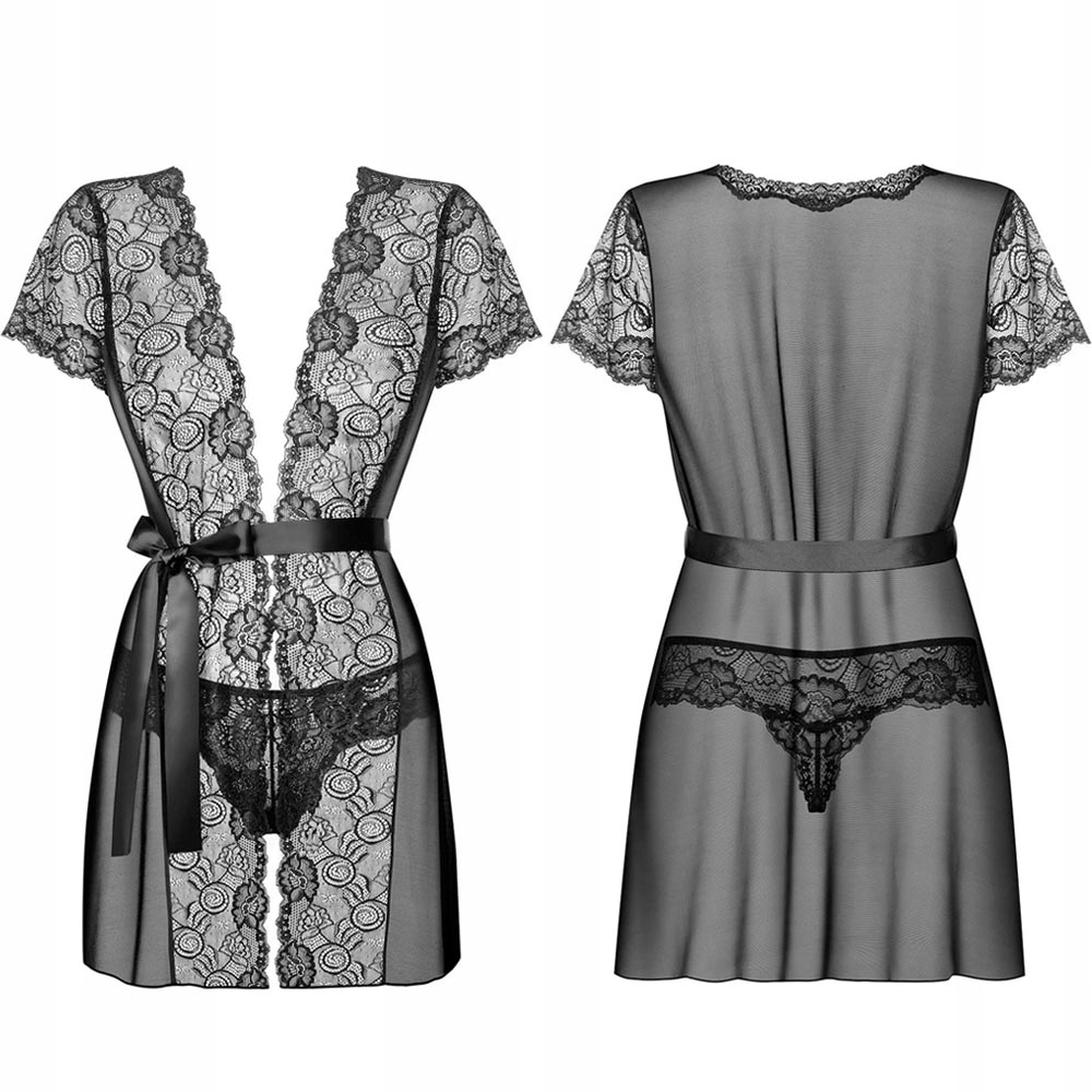 Prześwitujący szlafrok, peniuar S/M