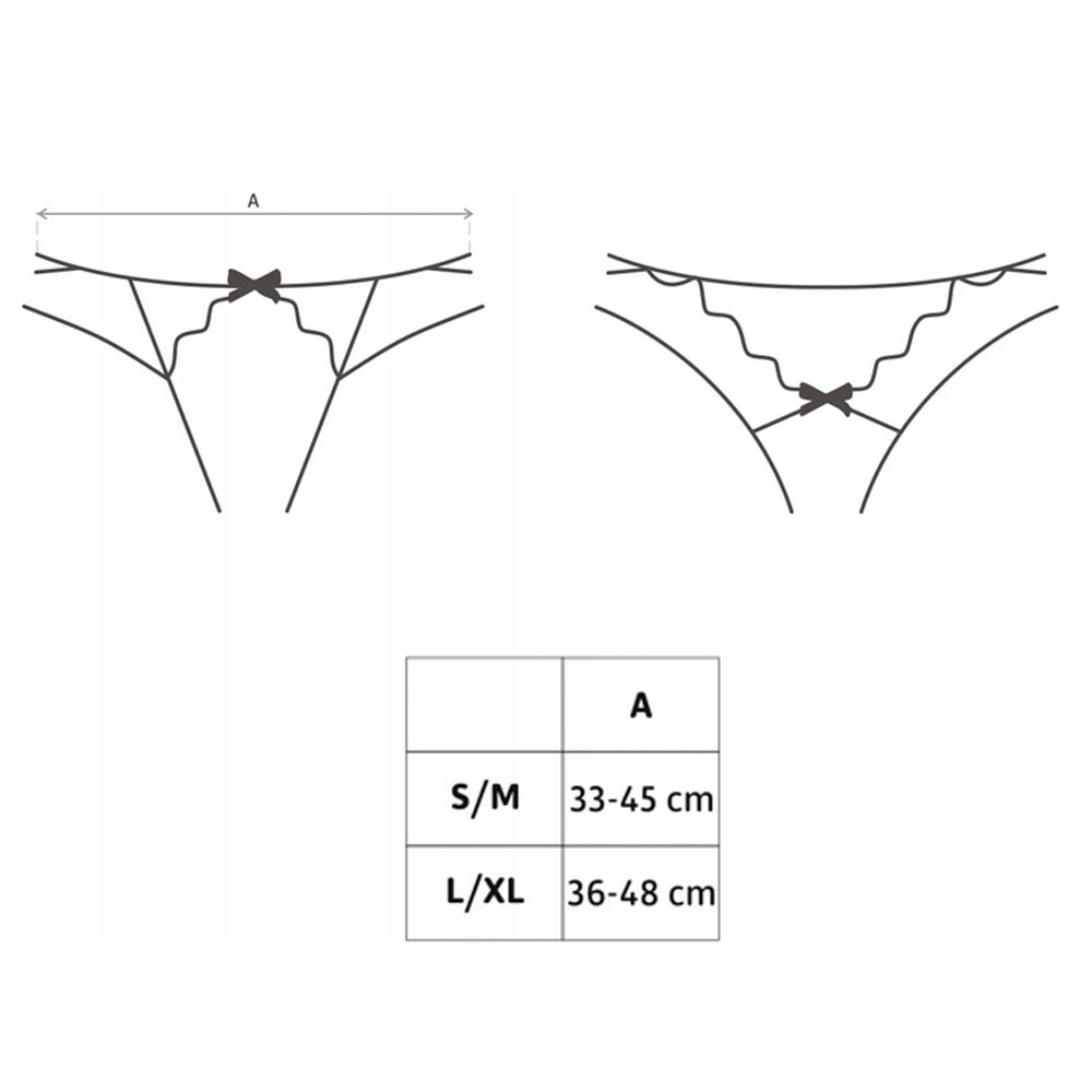 Stringi z otwartym krokiem L/XL. Obsessive.