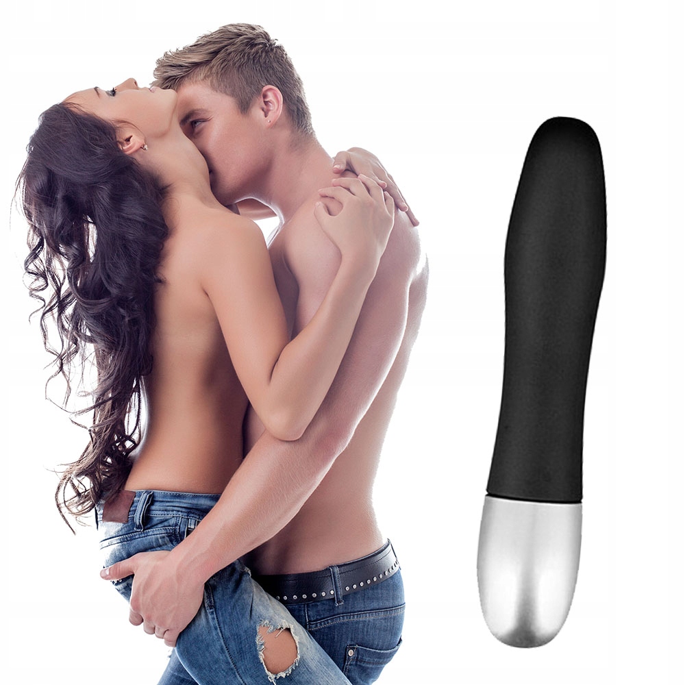 Czarny twardy wibrator, masażer intymny