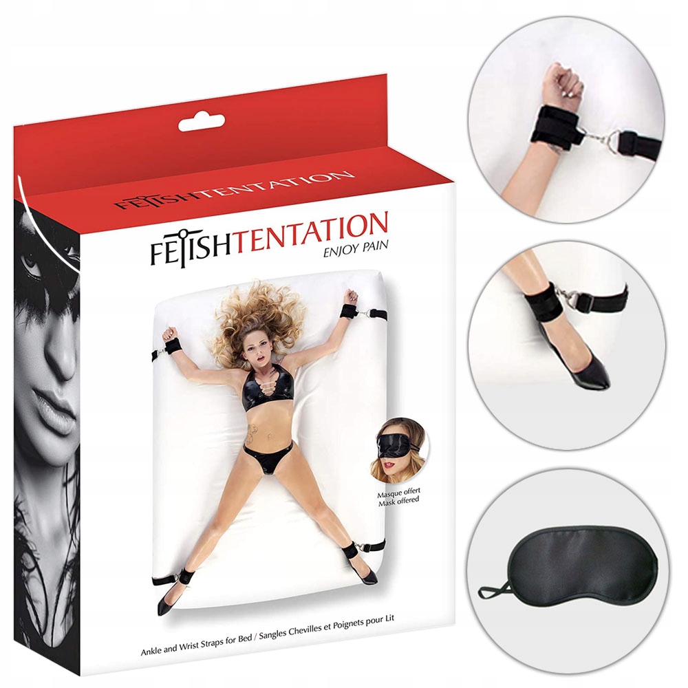 Krępujące pasy na ręce i nogi. Ostry seks.