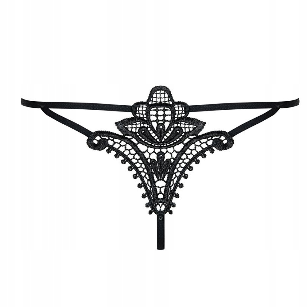 Stringi Luiza Obsessive. Czarne, wycięte.