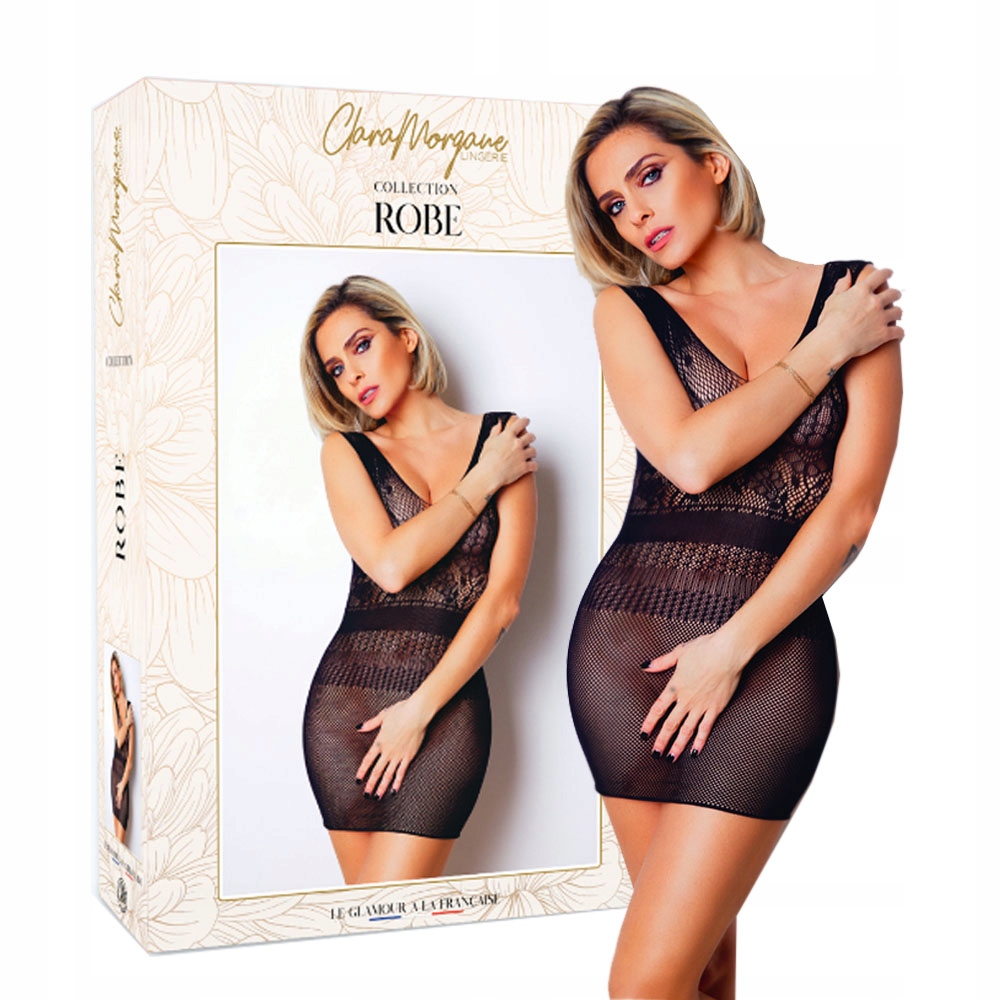 Sukienka siateczkowa dopasowana one size.