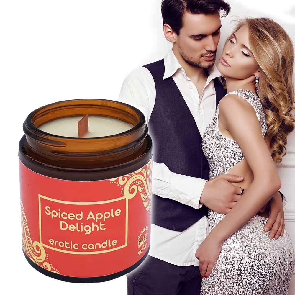 Zestaw na prezent olejek do ciała 150 ml świeca podniecająca 100 g jabłko