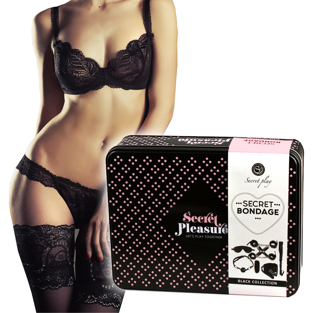 Zestaw BDSM Secret Play czarny 8 elementów