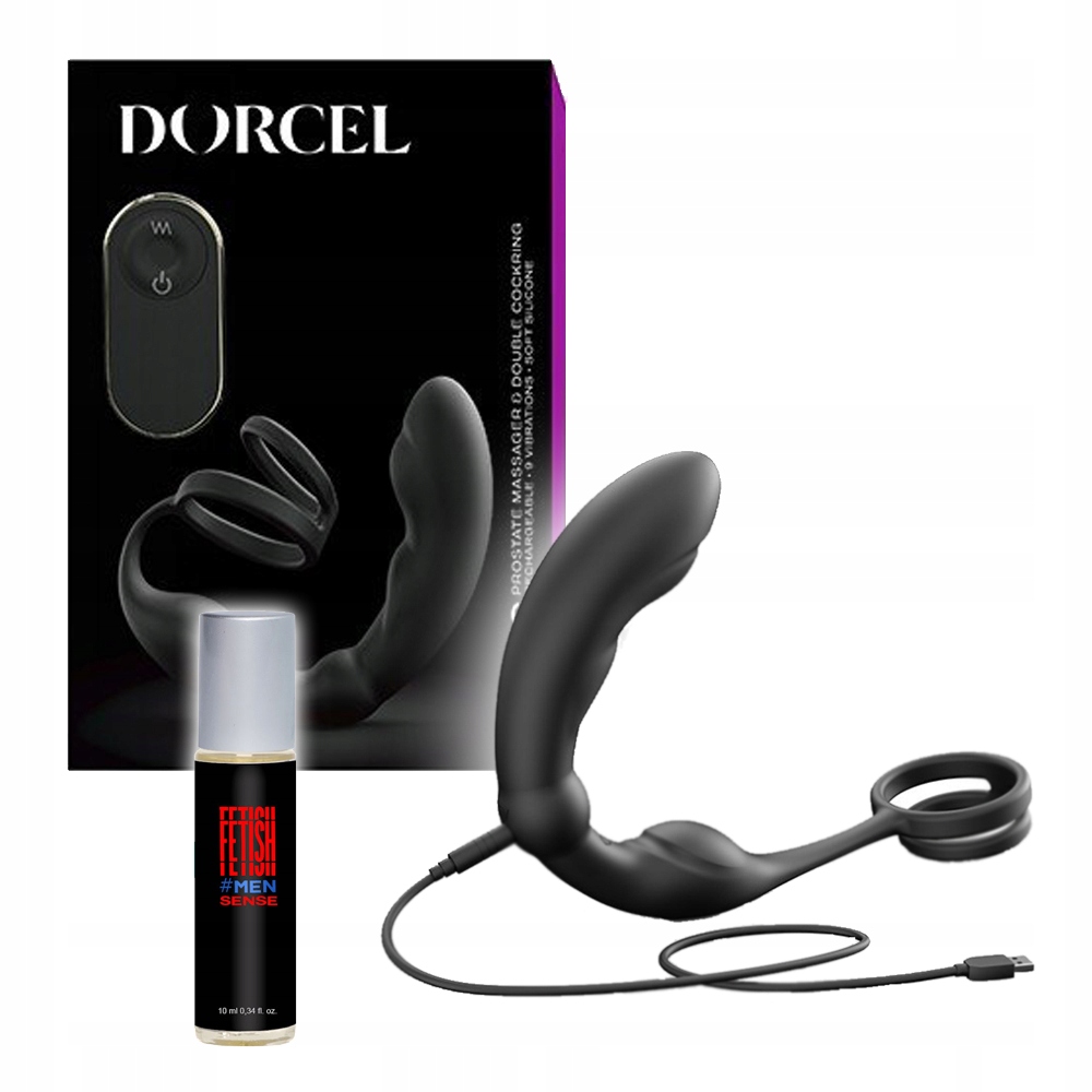 Masażer prostaty, krocza, jąder. Pilot. Feromony