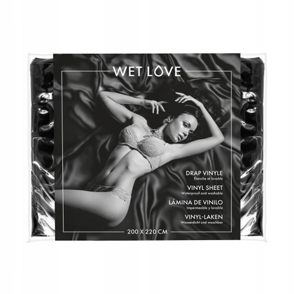 Prześcieradło winylowe, czarne. Czysty seks.