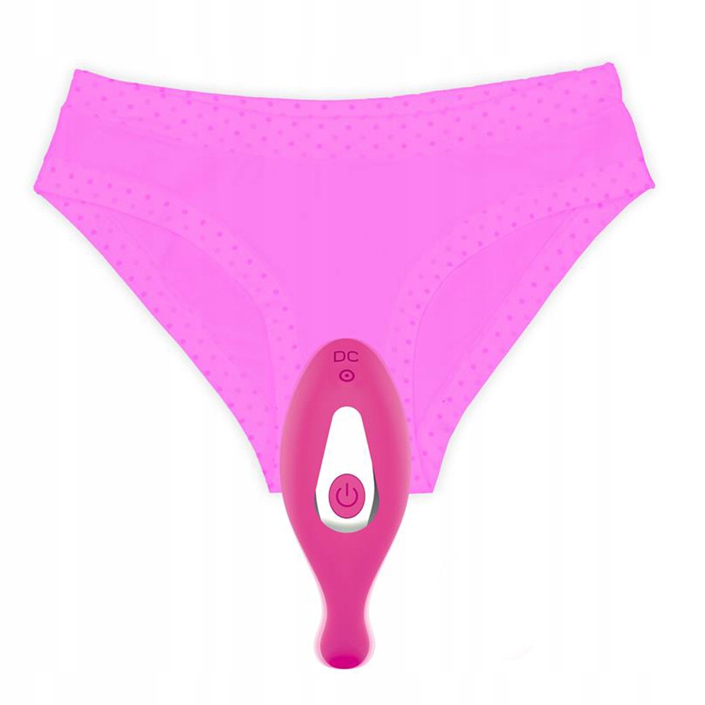 Wibrator do majtek silikonowy, stymulator łechtaczki sterowany pilotem.