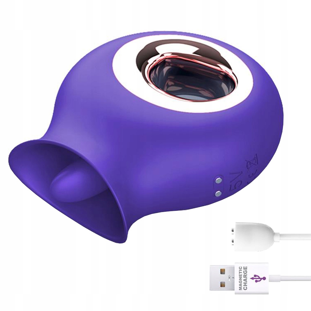 Masażer, stymulator łechtaczki z ruchomym języczkiem i wibracjami.