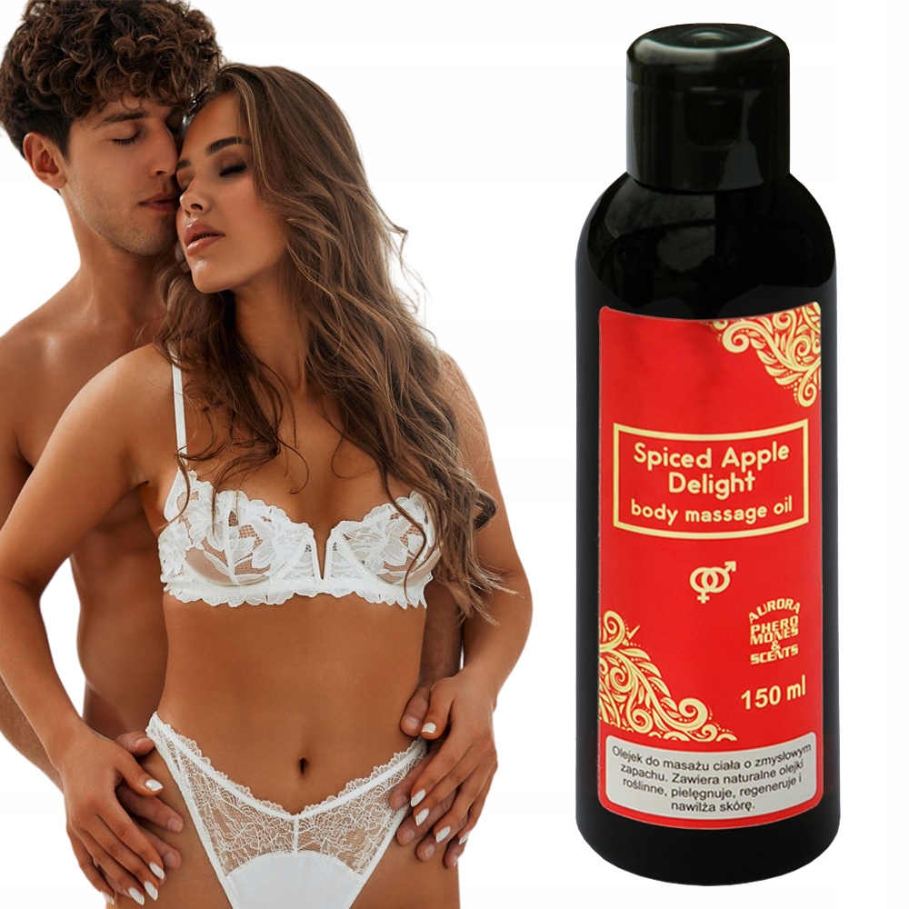 Olejek do erotycznego masażu. Kojący zmysły aromat jabłek i cynamonu.