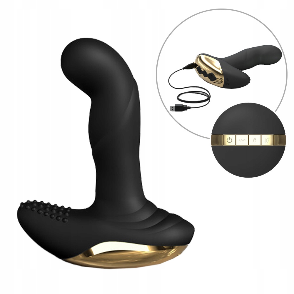 Masażer prostaty, wibrator, podgrzewanie + perfumy