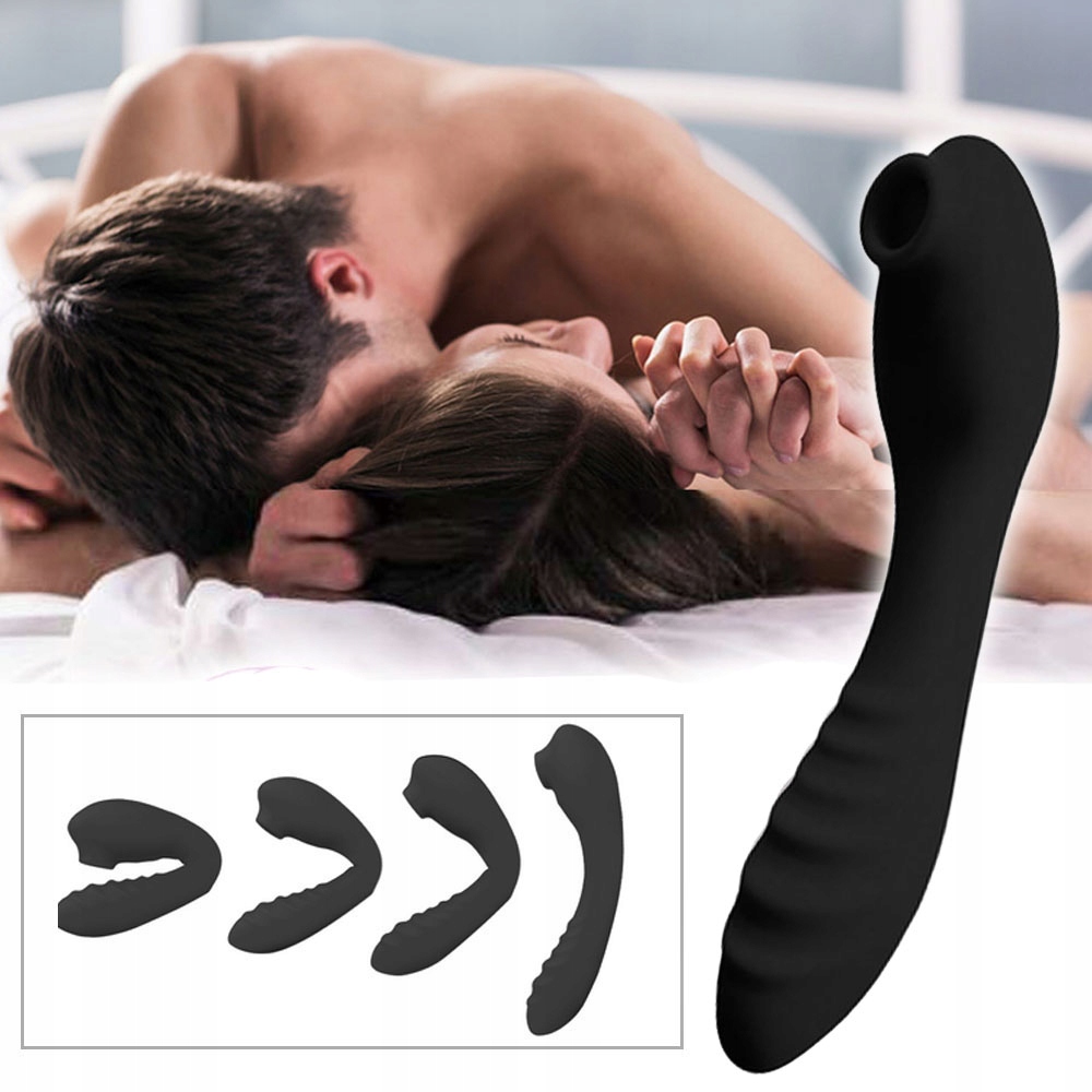 Wibrator z funkcją ssania. Dwustronny.