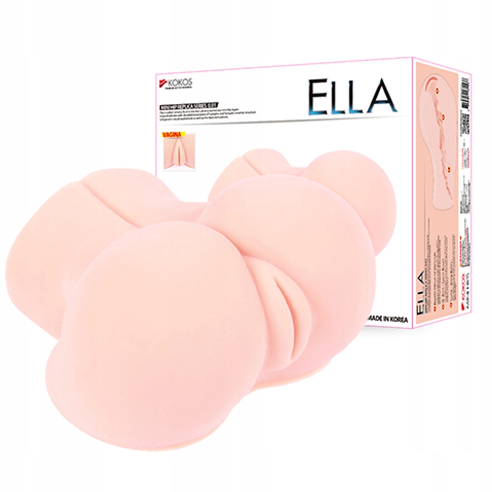 Masturbator, wypięte pośladki z ciasną pochwą.