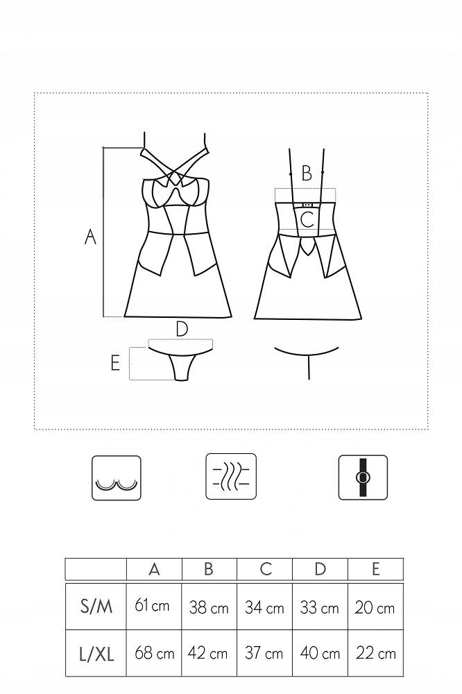 Koszula nocna, prześwitująca S/M