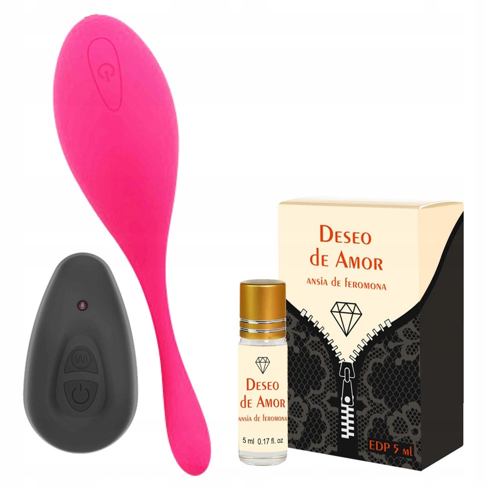 Jajeczko, stymulacja pochwy, różowe + perfumy 5 ml