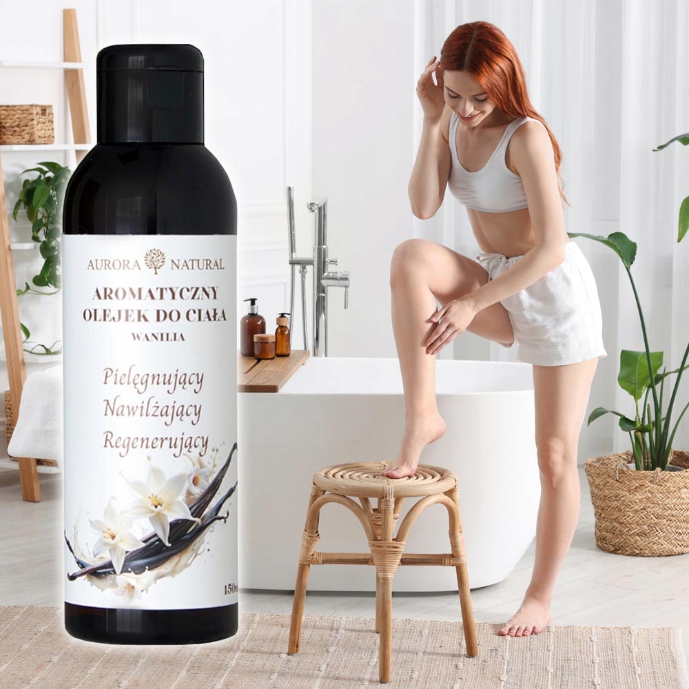 Olejek 150 ml, zapach wanilii. Pielęgnacja i nawilżenie. Z witaminą E.