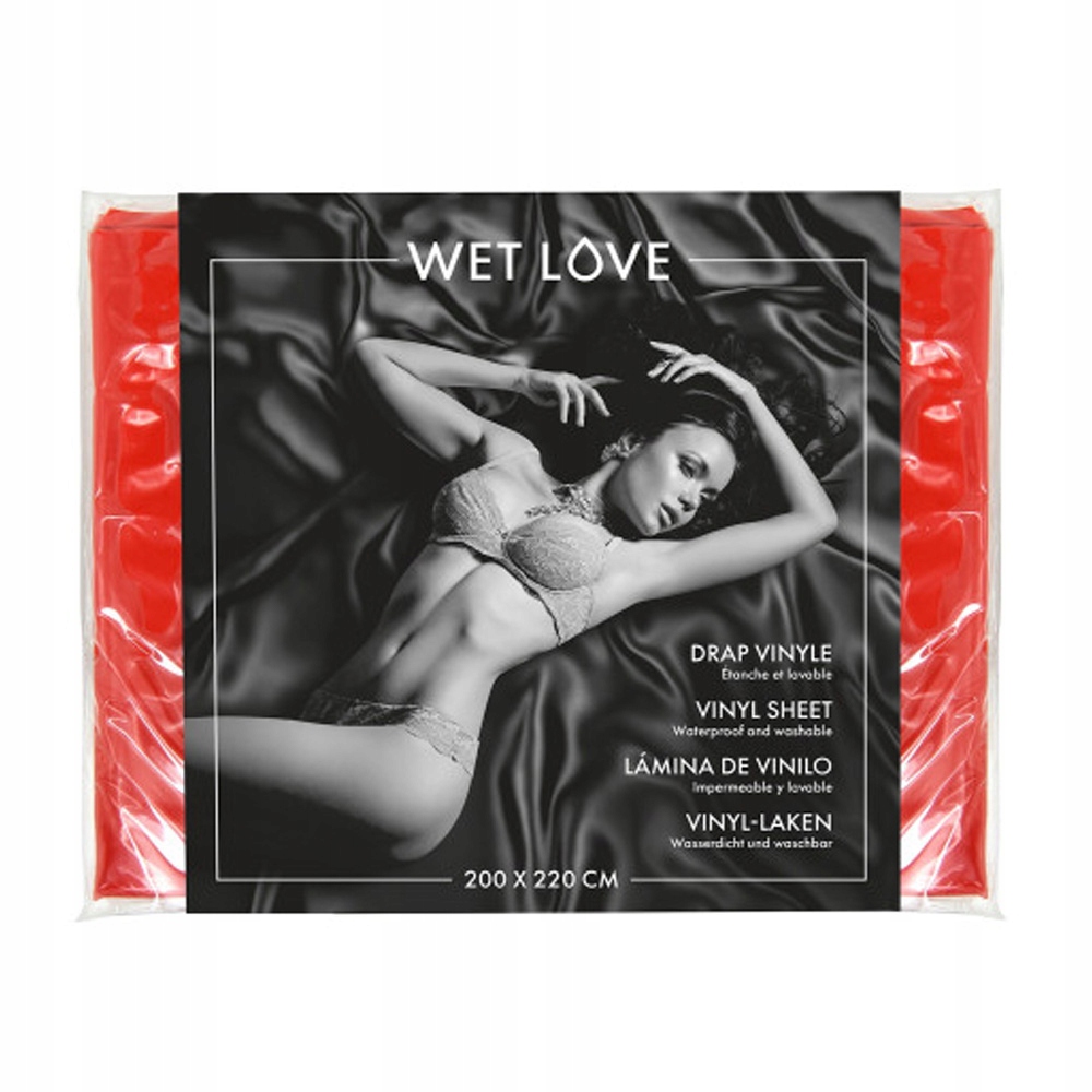 Winylowe prześcieradło 220x200 cm, czerwone.