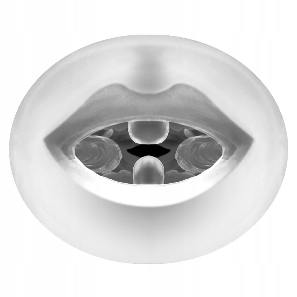 Masturbator dwustronny, usta i pochwa, wewnętrzna tekstura.