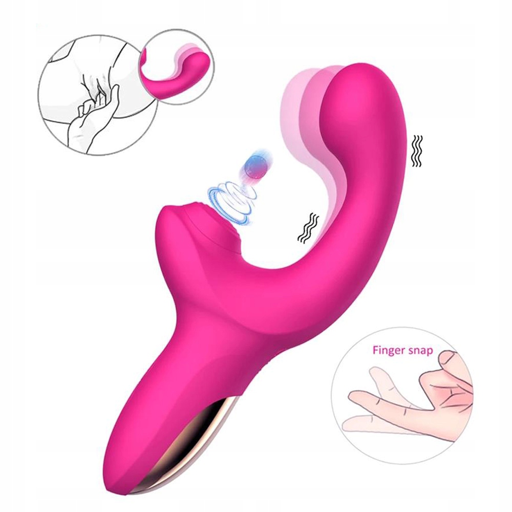 Wibrator do pochwy z pulsacjami, silikonowy. 2 silniki.