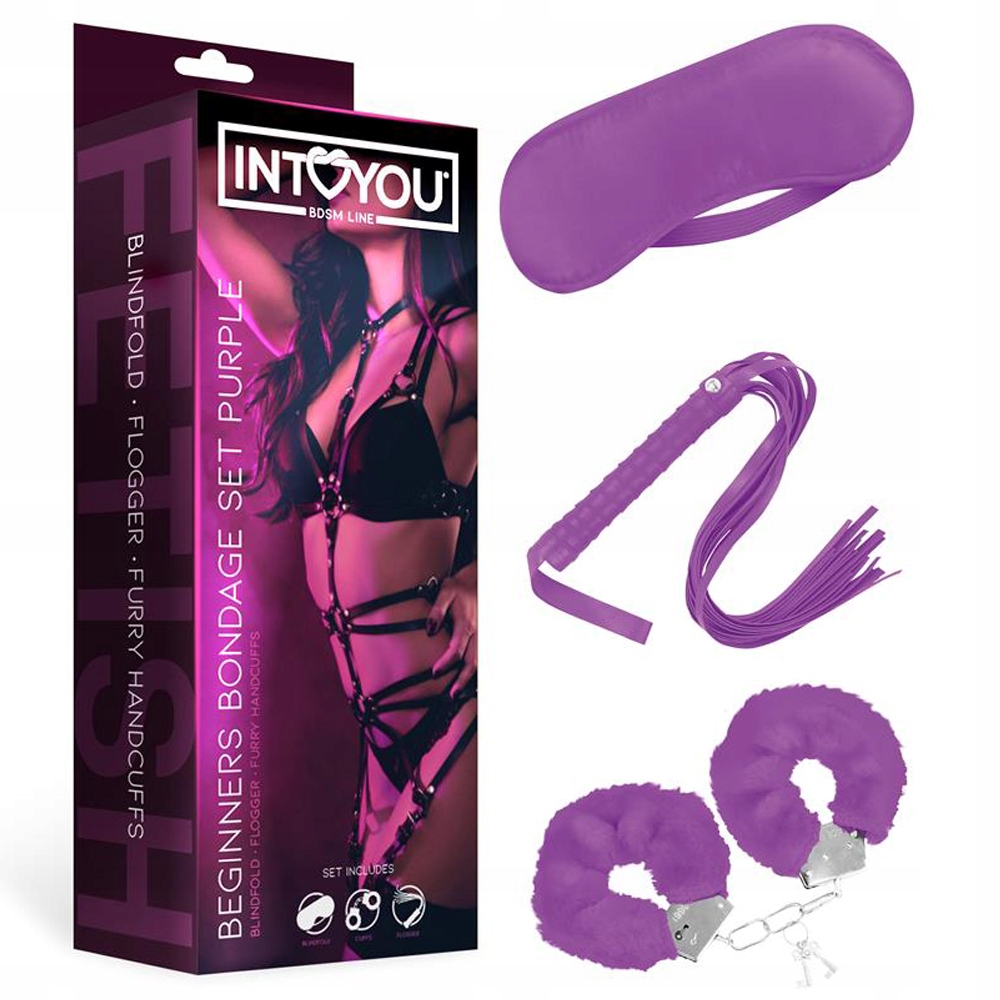 Gadżety erotyczne, akcesoria BDSM. Fioletowe.