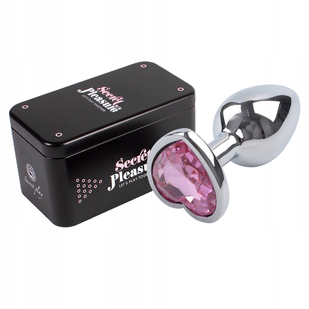 Korek analny, plug do pupy. Kryształ serduszko.