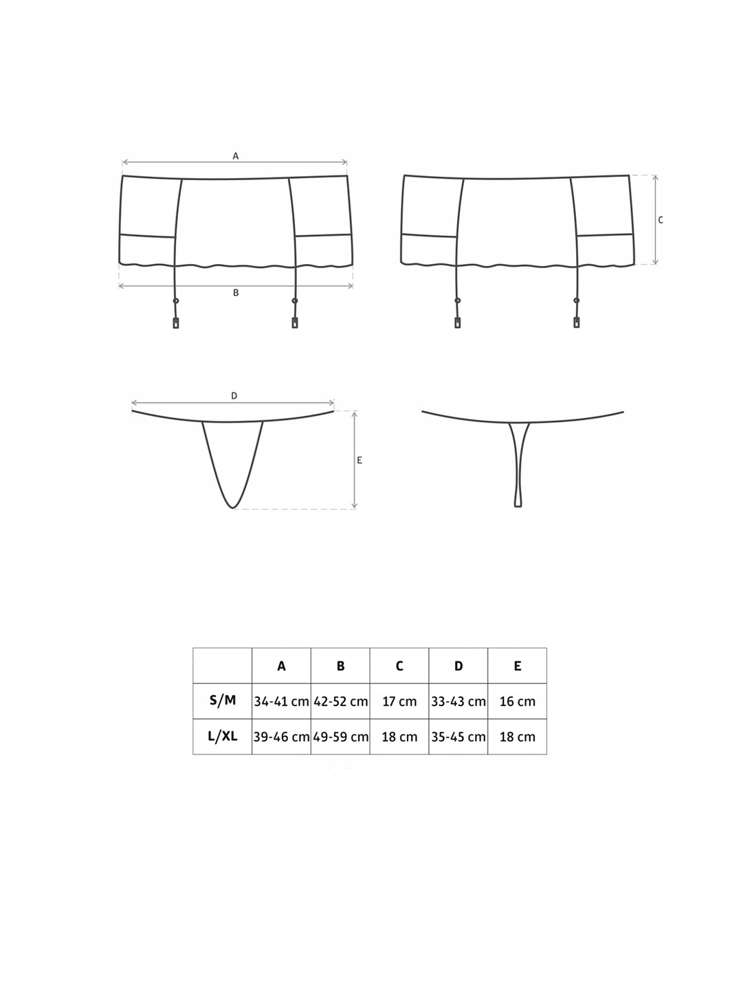 Stringi i pas do pończoch Miamor S/M. Seksowny, wysoka jakość