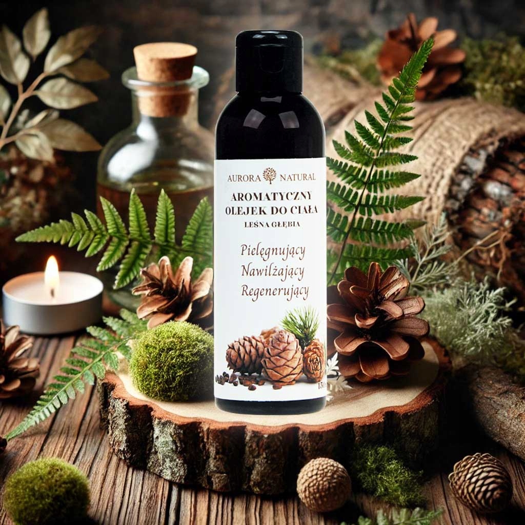 Olejek pielęgnacyjny do ciała dla kobiet Leśna Głębia 150 ml, zapach lasu