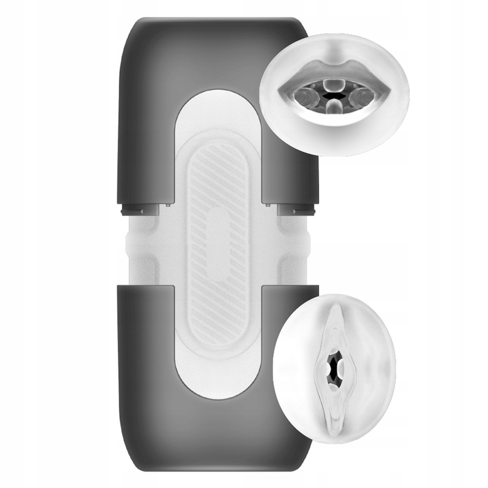 Masturbator dwustronny, usta i pochwa, wewnętrzna tekstura.