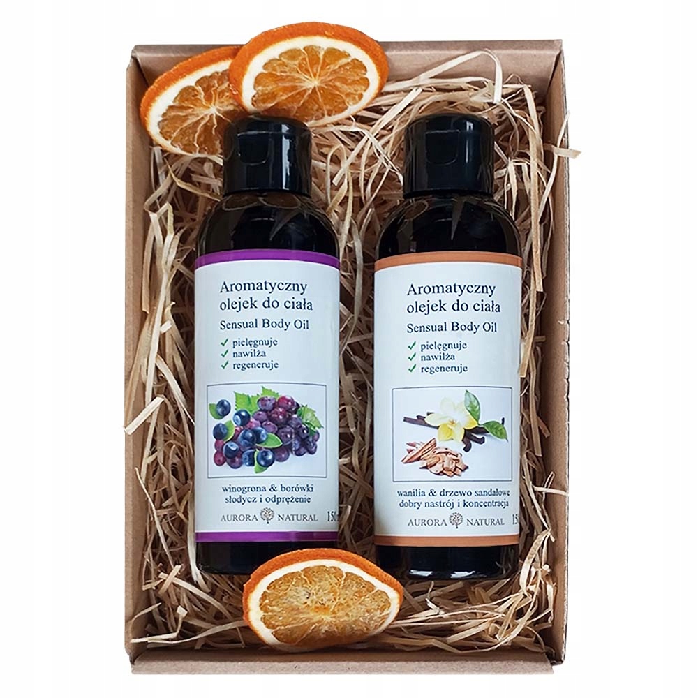 Zestaw na prezent olejki nawilżające aromatyczne pielęgnacja skóry 150 ml