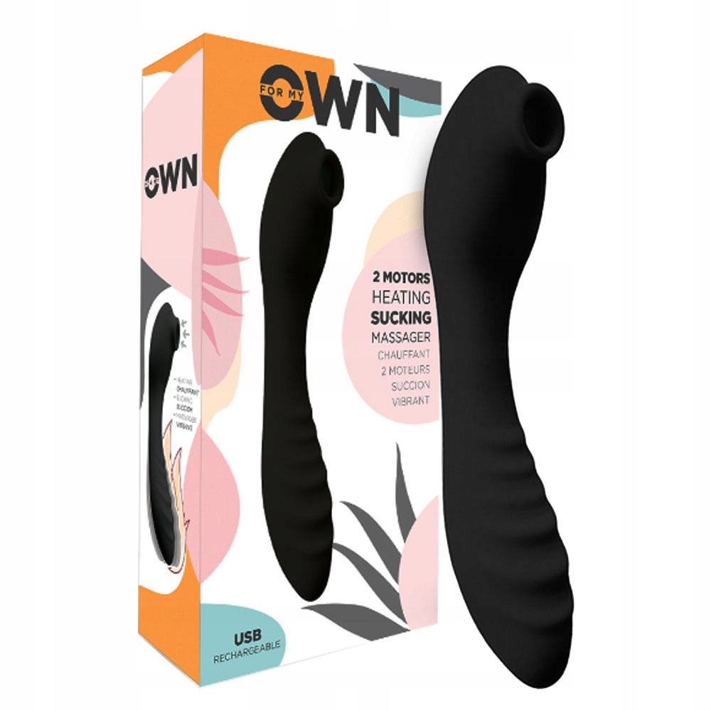 Wibrator z funkcją ssania. Dwustronny.