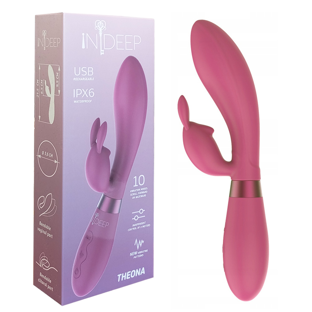 Wibrator silikonowy, stymulacja punktu G i łechtaczki, dwa silniki.