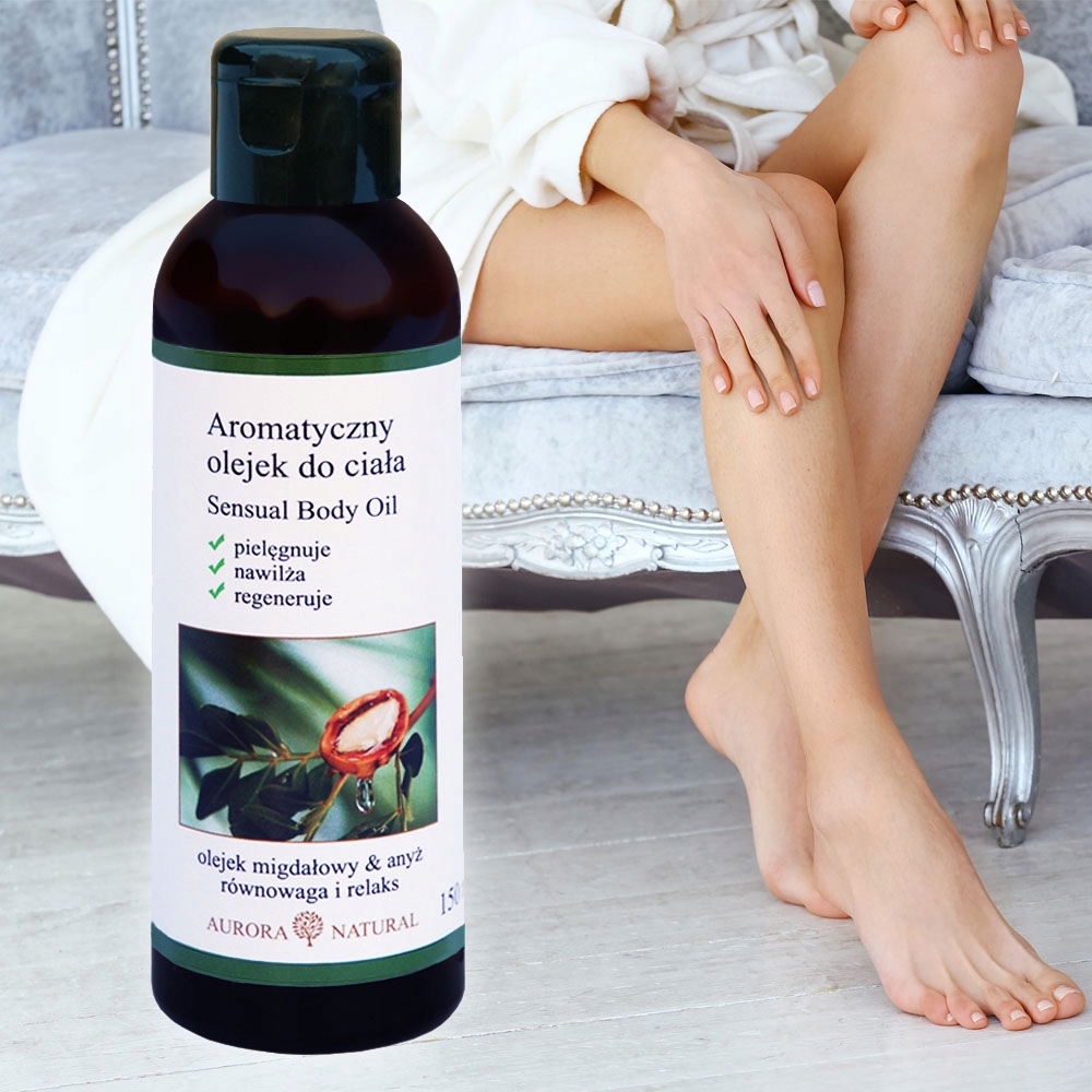 Olejek migdałowy i anyż do ciała 150 ml. Nawilża i pielęgnuje skórę.