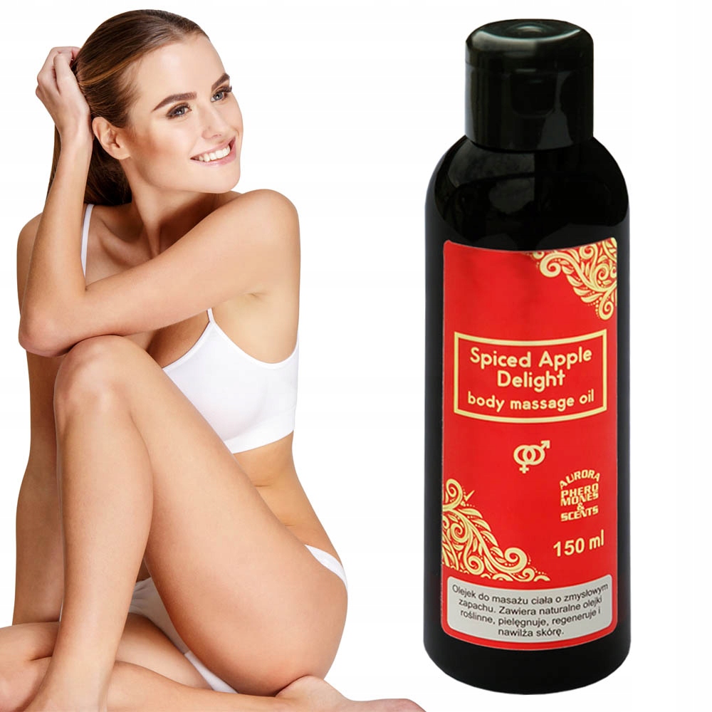 Zestaw na prezent olejek do ciała 150 ml świeca podniecająca 100 g jabłko